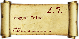 Lengyel Telma névjegykártya